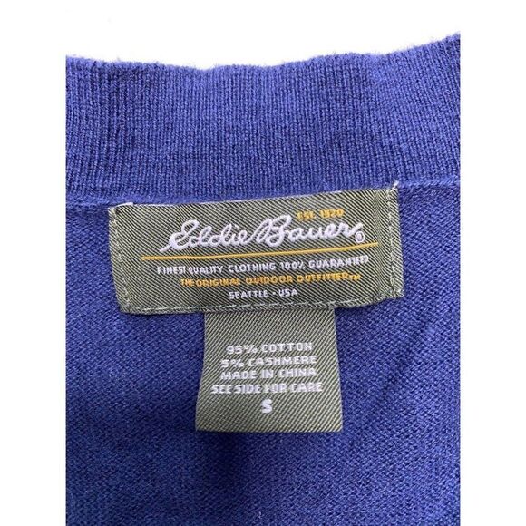 Womens Eddie Bauer V Neck Long Sleeve Lightweight Sweater Sz Small - Picture 5 of 6